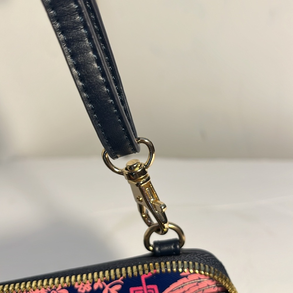 Spartina Navy Blue Leather Crossbody Purse - Picture 7 of 12
